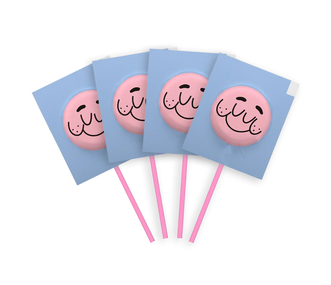 Pirulito Zero Açúcar - Mix (Algodão Doce, Cherry e Spicy) - Pack 3 Pouches (12 Unidades)