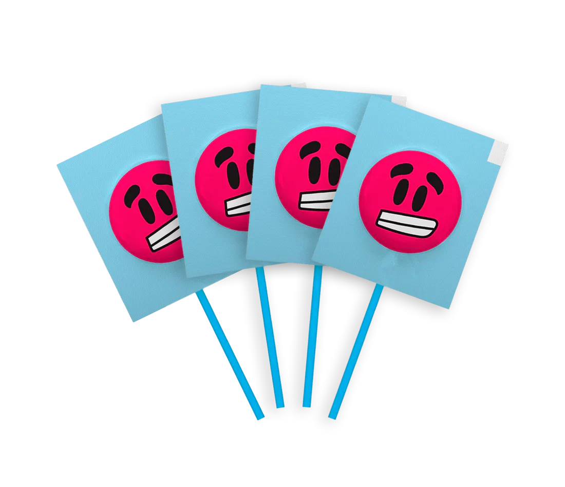 Pirulito Zero Açúcar - Mix (Algodão Doce, Cherry e Spicy) - Pack 3 Pouches (12 Unidades)