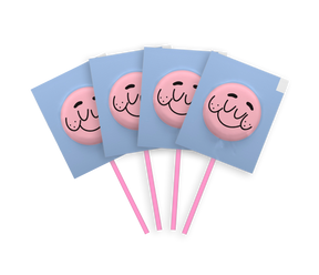 Pirulito Zero Açúcar - Sabor Algodão Doce - Pack 8 Pouches (32 Unidades)