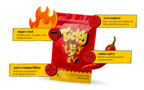 Pirulito Zero Açúcar - Sabor Spicy - Pack 4 Pouches (16 Unidades)