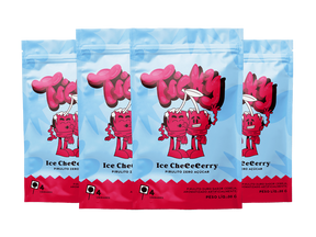 Pirulito Zero Açúcar - Sabor Ice Cherry - Pack 4 Pouches (16 Unidades)