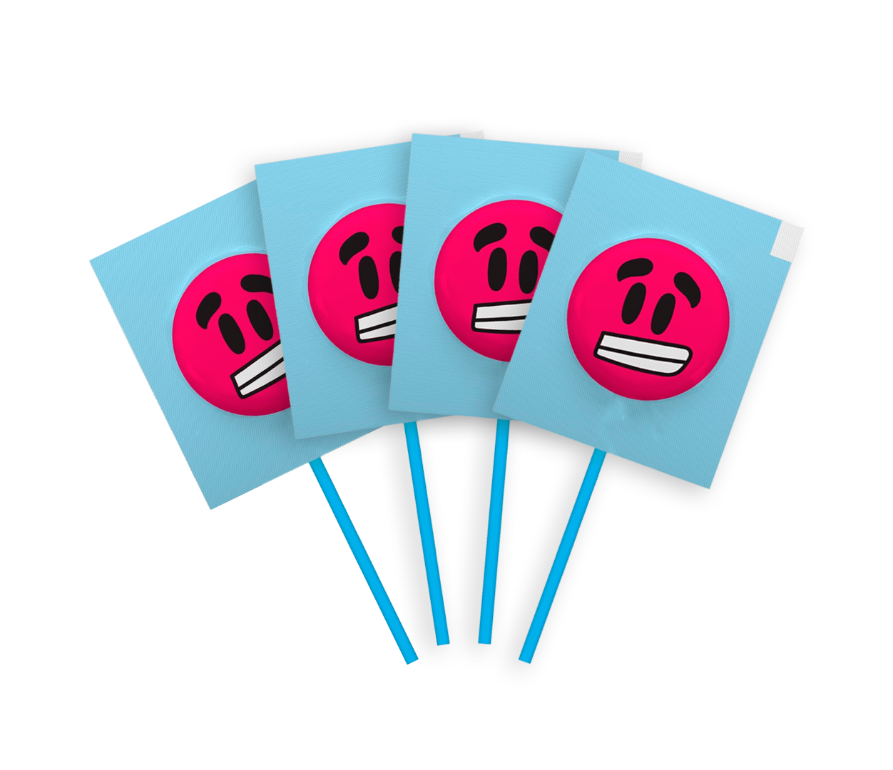 Pirulito Zero Açúcar - Sabor Ice Cherry - Pack 4 Pouches (16 Unidades)