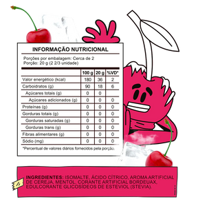 Pirulito Zero Açúcar - Mix (Algodão Doce, Cherry e Spicy) - Pack 3 Pouches (12 Unidades)