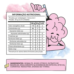 Pirulito Zero Açúcar - Mix (Algodão Doce, Cherry e Spicy) - Pack 3 Pouches (12 Unidades)